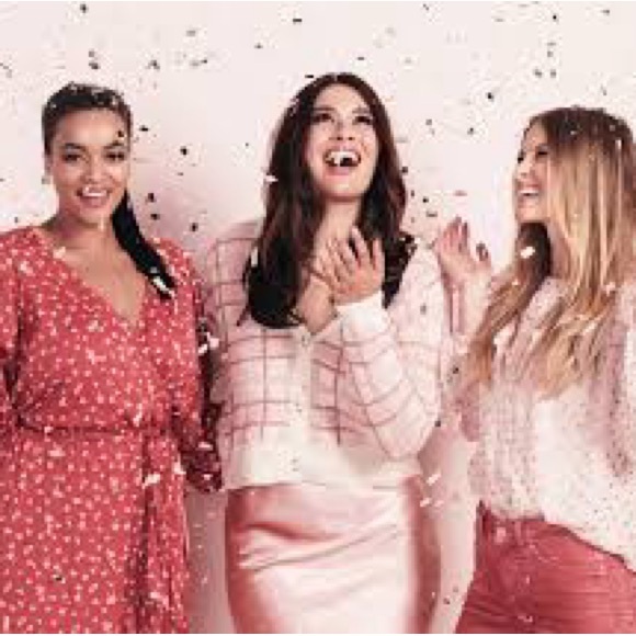 LC LAUREN CONRAD Pink & Cream Plaid Fuzzy Cardigan X-Large NWT - Picture 4 of 9